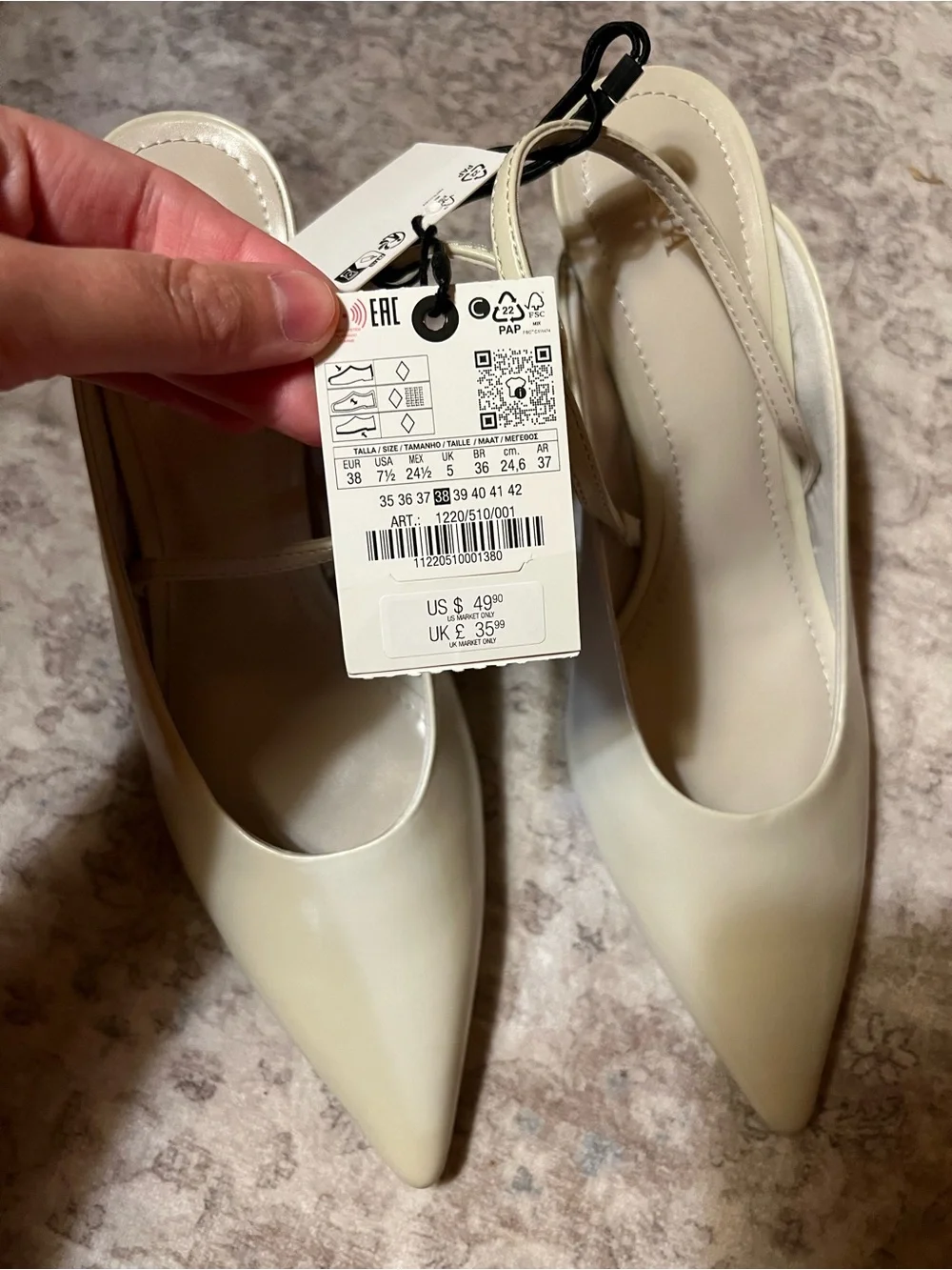 Zara cream pointed